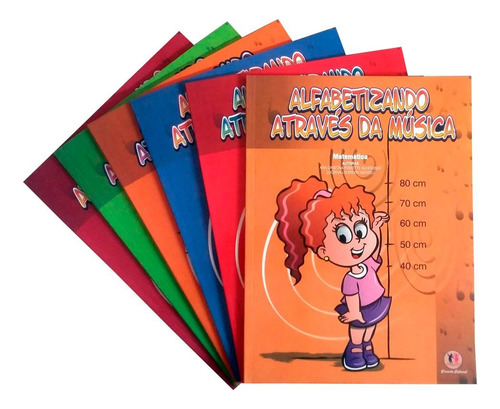 Coleção Livro Alfabetizando Através Da Música - 6livros+6cds