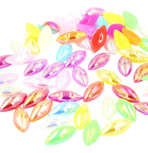 50 Piezas Coloridas Con Forma De Gota De 15 X 7 Mm Para
