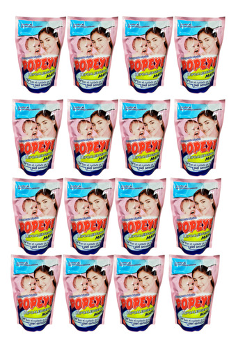 Pack 16 Detergente Líquido Popeye Hipoalergénico 800ml