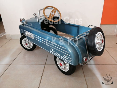 Carrito De Pedales Apache Antiguo /canastilla De Acapulco Azul (Usado)