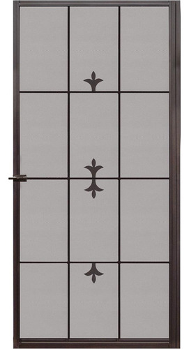 Puerta Reforzada Mosquitera De Acero Steel Gen 2.11x96cms Chocolate