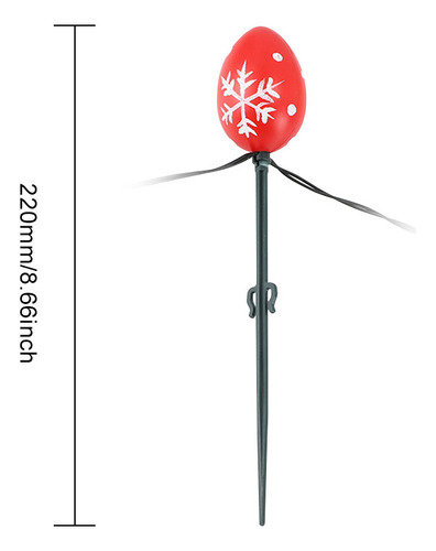 Luces Decorativas Solares Con Forma De Huevo De Pascua, 20 L