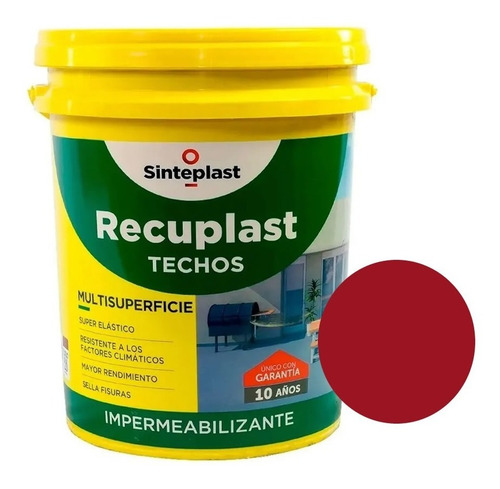 Imagen 1 de 2 de Recuplast Techos X 20 Lts Impermeabilizate Colores Sagitario