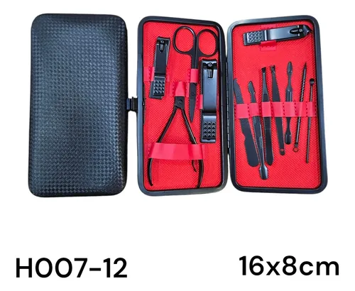 Set Manicura Pedicura Acero Inox. 12 Piezas H007-12