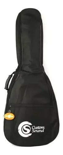 Capa Para Violao Folk Custom Sound Resistente Preto Luxo Bag
