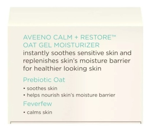 Creme hidratante para pele sensível Aveeno Calm Restore 48 grs.