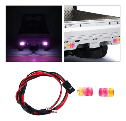 Luces Rc Set Luz Trasera Para Wpl D12 Rc Coche Maletero Rojo