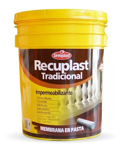 Recuplast Tradicional Membrana En Pasta Techos Teja 4l| Gran
