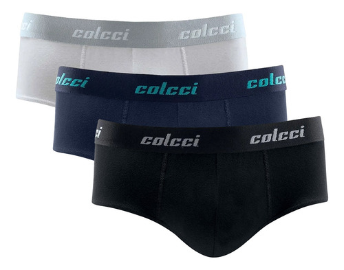 Kit Com 3 Cuecas Slip Algodão Cotton Orignal Colcci