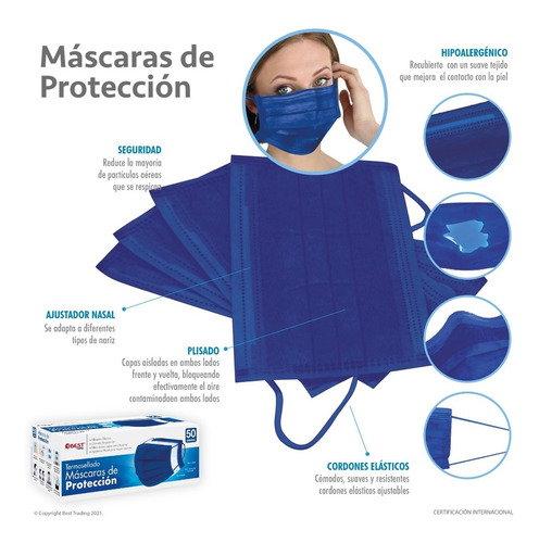 Imagen 6 de 9 de Cubrebocas Tapabocas Negro 100 Pz Termosellado Plisado