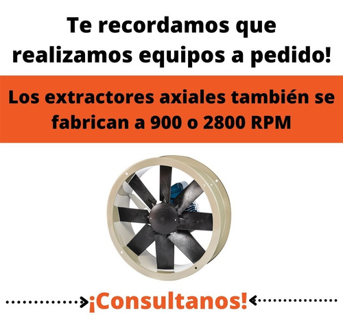 Imagen 8 de 10 de Extractor De Aire Axial Industrial 45 Cm P/ Conducto Gatti Ventilación