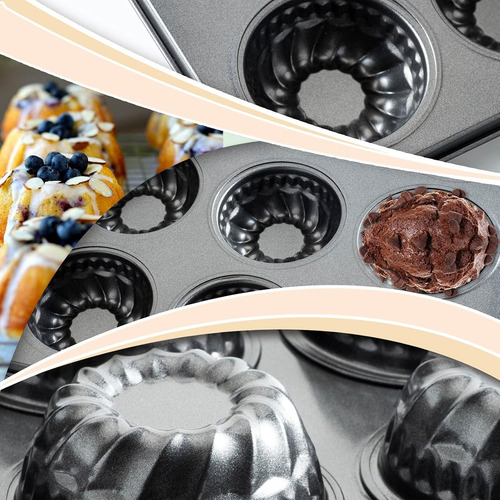 Molde Charola Para 12 Cupcakes Panques Muffin Antiadherente Gris