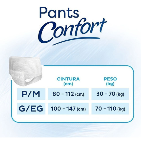Fralda Calça Adulto Idosos Tena Pants Confort P/m 32 Fraldas