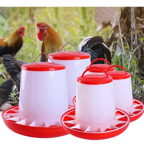Imagen 5 de 5 de Comedero Aves Pollos Patos 12 Kg Con Tapa