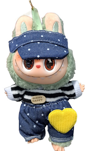 Labubu Peluche Llavero The Monsters Exclusivos Visera Con Lunares