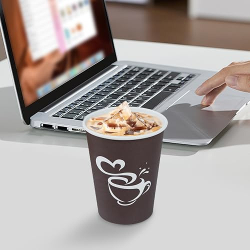 100 Vasos De Papel De 12 Oz, Vaso Desechable Para Bebidas Ca