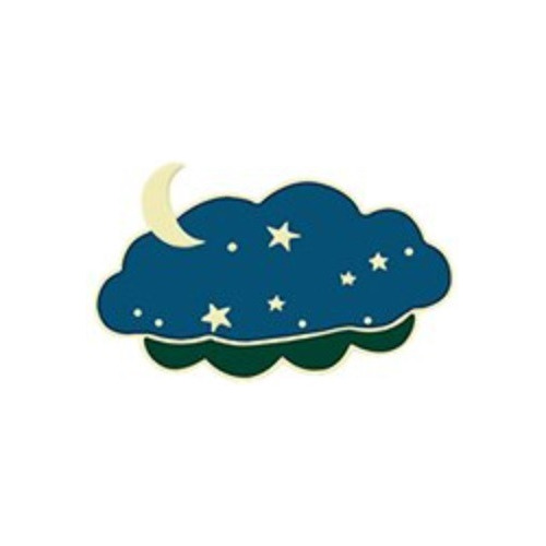 Pin Broche Nube Azul, Luna Y Estrellas