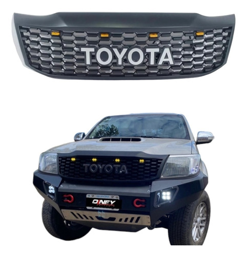 Parrilla Para Toyota Hilux 2012 2013 2014 2015 Led Ambar