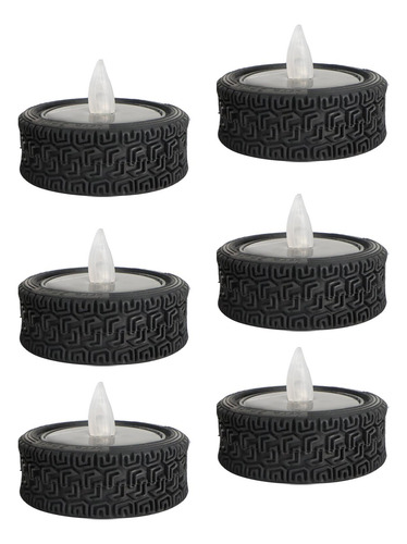6 Piezas Led Velas Solares Velas Tealight Velas Luz Nocturna