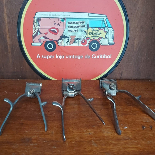 Máquina Manual Para Cortar Cabelo Antiga 3 Unidades