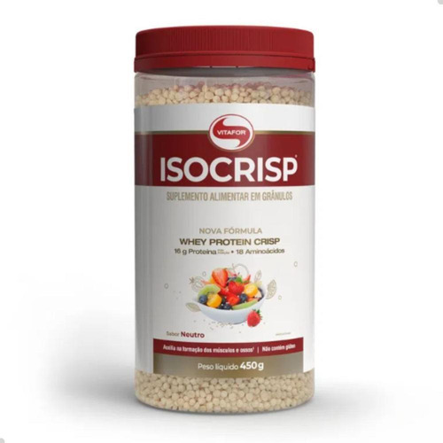 Isocrisp Whey Protein Isolado 450g Vitafor Sabor:neutro