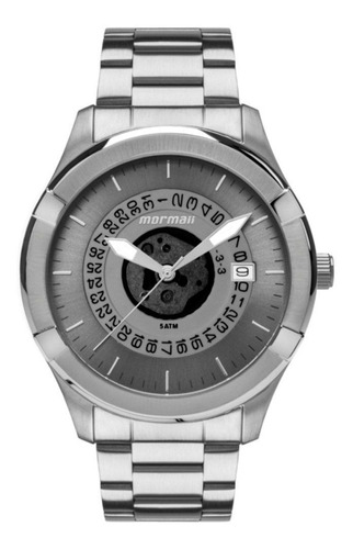 Relógio Masculino Mormaii  Mo2415ad/1a 48mm Aço Prata