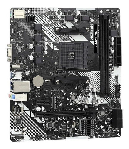 Placa Mãe Amd Asrock A320m-hd Ddr4 Ultra M2 P/ Ryzen 3000