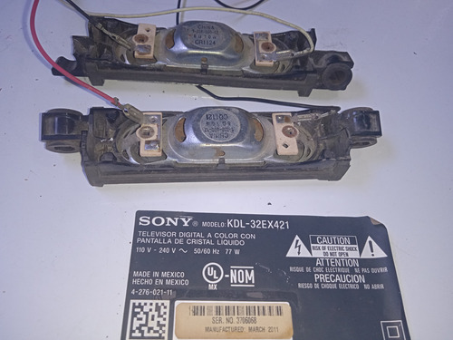 Bocinas Para Tv Sony Kdl32ex421 8 Ohms 10 W 1-858-590-12 Negro (Usado)