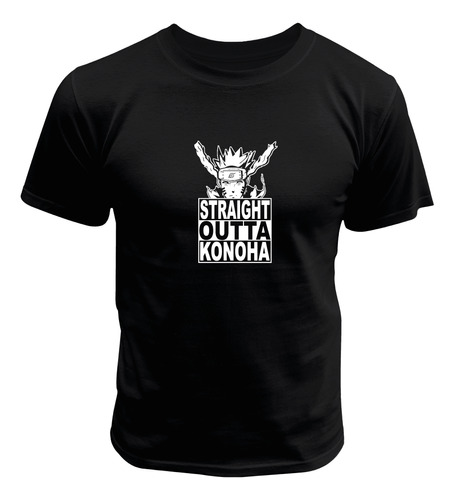 Camiseta Naruto Shippuden Straight Outta Konoha Camisa