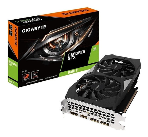 Placa De Vídeo Gtx 1660 Oc Gigabyte Gv-n1660oc-6gd 6gb Gddr5