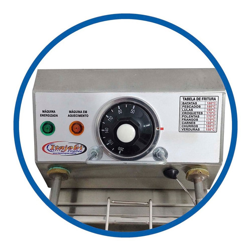 Imagem 4 de 6 de Fritador Eletrico 4 Litros 1 Cuba 2000/2500w