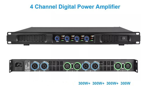 1u Amplificador 4 Canales Ultima Tecnología S.audio S1050