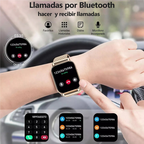 Bluetooth Llamada Mujer Smartwatch Hombre Deporte Mirar