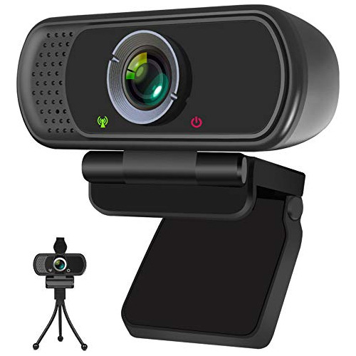Camara Web Color Negro Con Obturador De Privacidad Hd 1080p