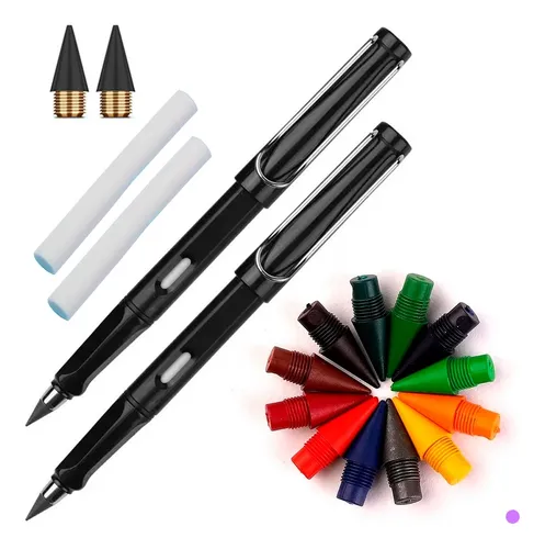 Lápiz Eterno Dibujo Kawaii 2lapices + Repuestos Diy Prec10