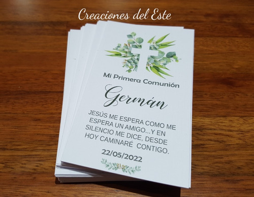 Imagen 9 de 10 de Estampitas Comunión O Souvenir X 5 Unidades