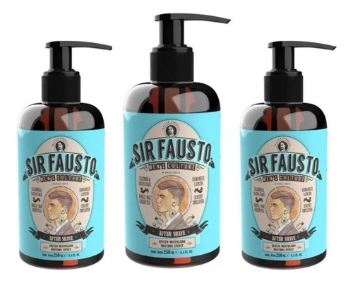 Sir Fausto After Shave Masculino X 250 Ml X 3 Unidades
