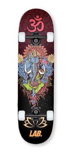 Skate Completo Lab 7 Capas Con Lija Trucks Aluminio Ganesha2