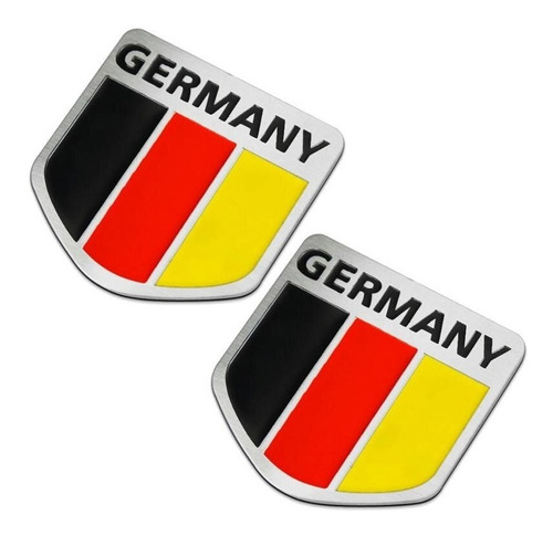 Emblema Alemania Chapa Banderas Autoadhesivas Pack X2