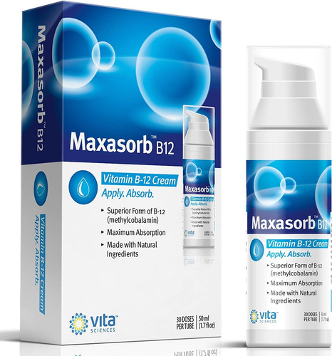 Crema Maxasorb Bioactive B12 Metilo Forma, Mayor Biodisponib