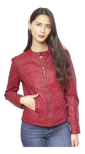 Chaqueta Ecocuero  Chf45 Rojo