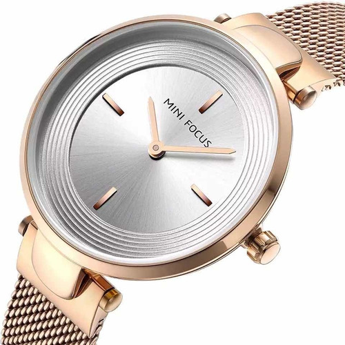 Reloj Pulsera Para Mujer Mini Focus Acero Inoxidable Elegant