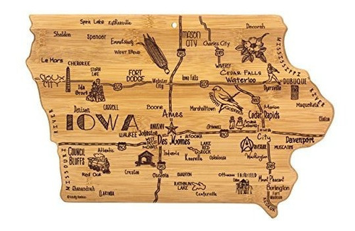 Totally Bamboo Iowa State Destination Tabla De Cortar Y Serv