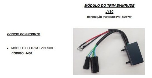 Modulo Trim Johnson / Evinrude 25 A 300 Hp
