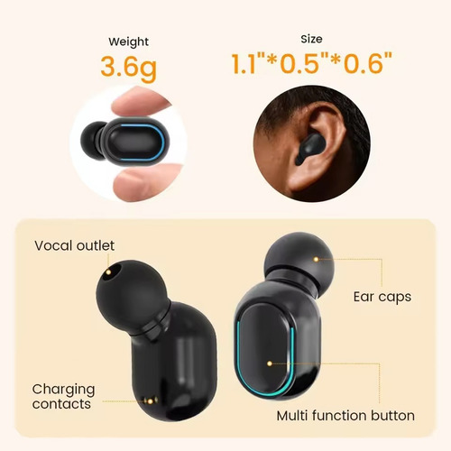 Auriculares Bluetooth Con Tapón De Silicona In-ear