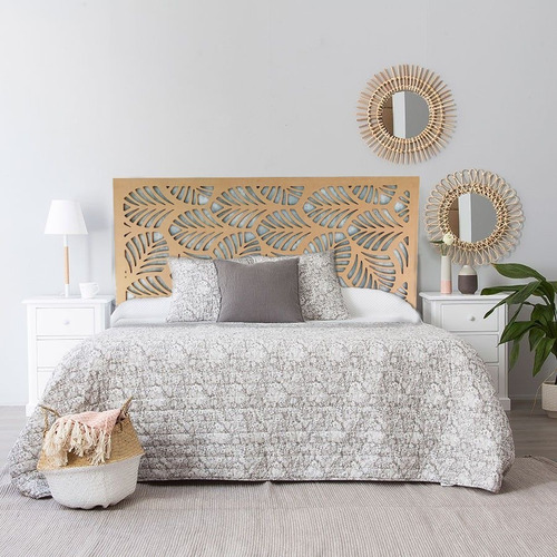 Imagen 2 de 5 de Respaldar Sommier Cama Decorativo Calados Original En Madera