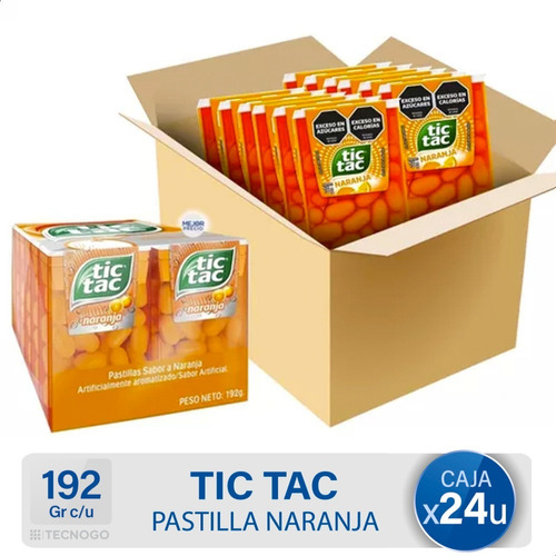 Caja Caramelos Tic Tac Naranja Pastillas Pack - Mejor Precio