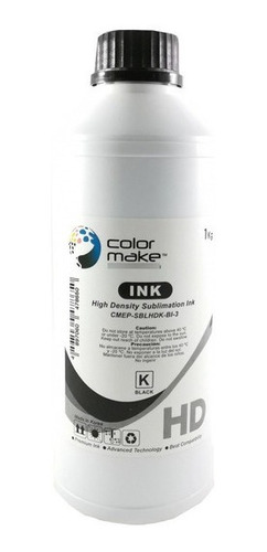 Imagen 1 de 1 de Tinta Para Sublimacion Sublimar 1 Litro Color Make Negro