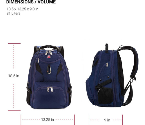 Swissgear 5977 Scansmart Mochila Para Portatil, Azul Mari...