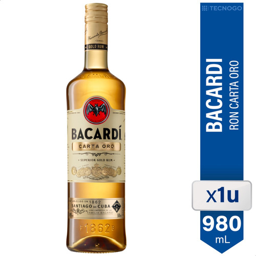 Ron Bacardi Carta Oro Dorada 980ml Botella Bebidas 01almacen